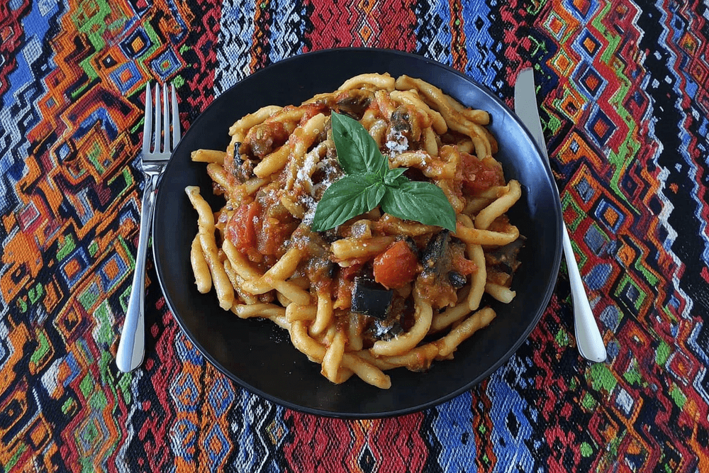 Busiata con Norma e Vastedda: ricetta siciliana autentica