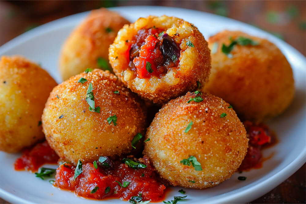 Arancine con caponata e birra artigianali per Pasquetta_